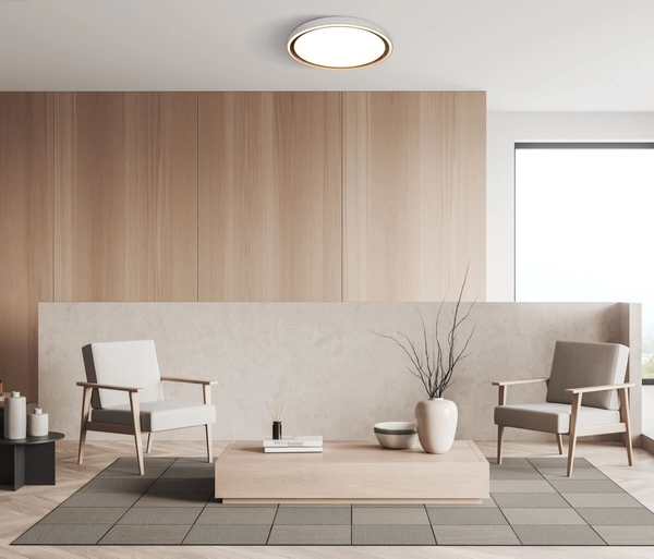 Plafon Rende PLF-63728-3K4K6K-GD-WH-SL LED 47W 3000-6000K IP44 złoty biały