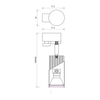 Metalowa lampa szynowa jedofazowa NEO ML0279 tubka czarna złota
