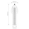 Łazienkowy kinkiet tuba Espada QN-ESPADA-1W-BG LED 18W 3000K IP44 złoty