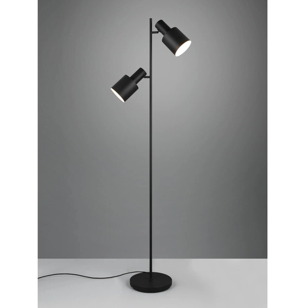 Podłogowa lampa ELIOR DL232419400 Trio reflektorki metalowa czarna