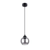 Industrialna lampa wisząca ALINO SL.1141 szklana kula czarna przydymiona