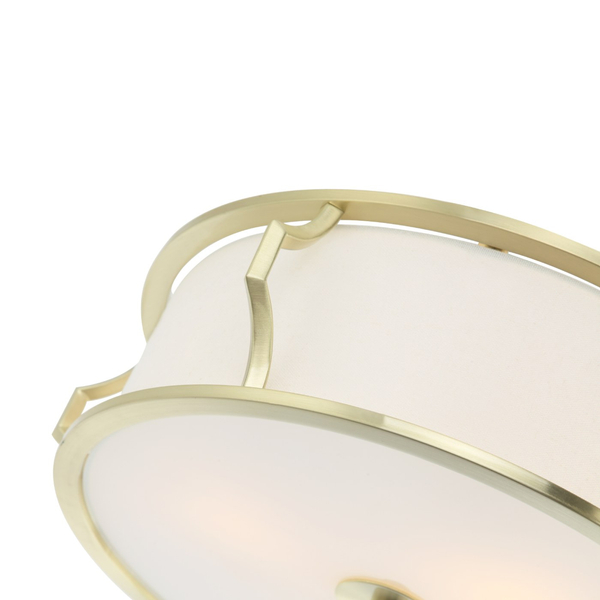 Sufitowa LAMPA plafon Pirelo PL Old Gold Orlicki Design metalowa OPRAWA okrągła plafoniera klasyczna biała złota