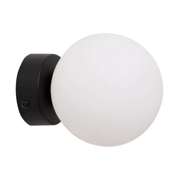 Kulista lampa ścienna Ali minimalistyczna ball czarna biała