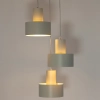 Potrójna wisząca lampa Rif 3 41168 do salonu na stół beżowy szary