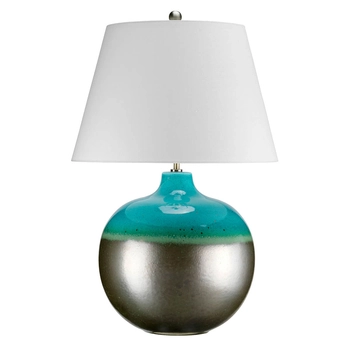 Lampka stołowa Laguna LAGUNA-TL-LRG Elstead ceramiczna grafitowa turkusowa