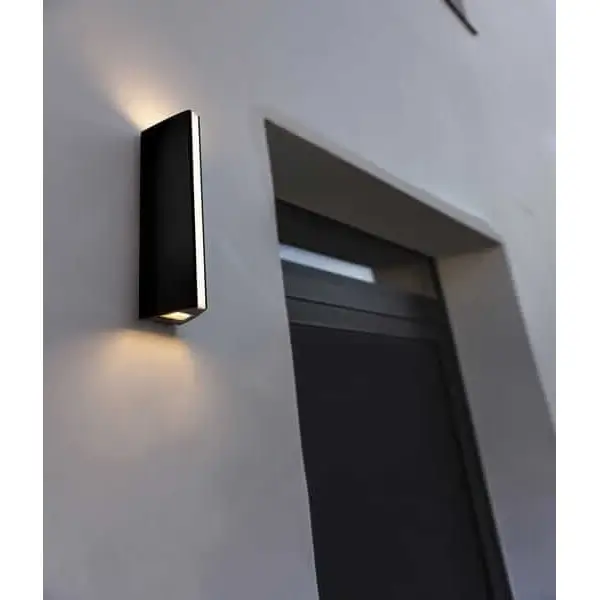 Zewnętrzna LAMPA ścienna LEO 5192701330 Lutec metalowa OPRAWA kinkiet LED 14W 3000K elewacyjny IP54 czarny