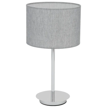 Stołowa lampa tkaninowa HOTEL MOOD 11786 z abażurem szara chrom
