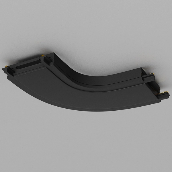 Półokrągły łącznik Radity TRA084CR-11B do szyn magnetycznych czarny