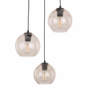 Okrągła lampa wisząca Cubus 4601 TK Lighting kaskadowa szklana bursztynowa