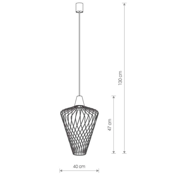 LAMPA wisząca WAVE L 8857 Nowodvorski metalowa OPRAWA industrialny zwis klatka z drutu złota