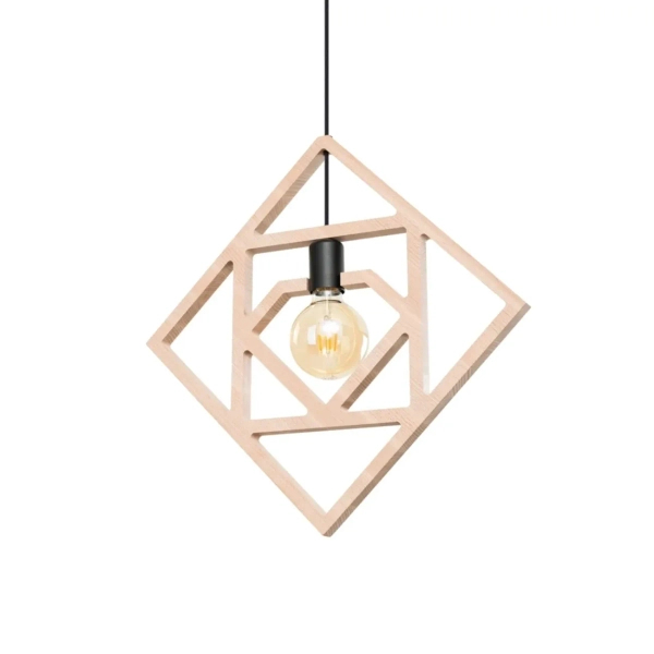 Lampa wisząca CARO SL.1757 drewniana czarna 1xE27 do kuchni