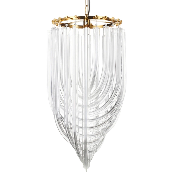 Wisząca lampa glamour Wave DP0339-600 gold Step kryształowa złota