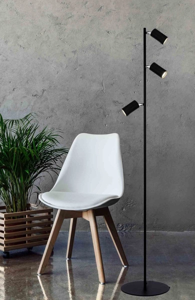 Podłogowa lampa regulowana Monti K-4409 Kaja do salonu stojąca czarna