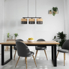 Potrójna lampa wisząca Nicol 4801 TK Lighting tuby drewniany czarny