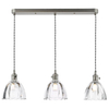 Lampa potrójna wisząca Hadano HAD3661-11 szklana chrom przezroczysty