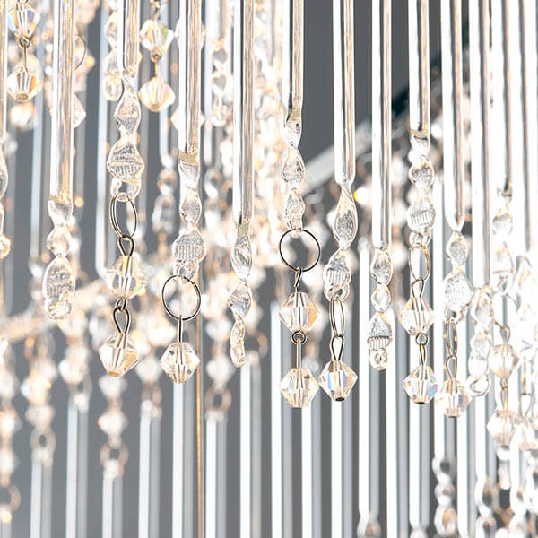 Wisząca lampa glamour Camille CAMILLE-24CH chrom przezroczysty