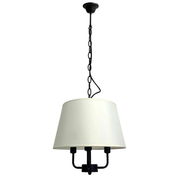 Wisząca lampa abażur Pasteri 31-01351 Candellux na łańcuchu beż czarna