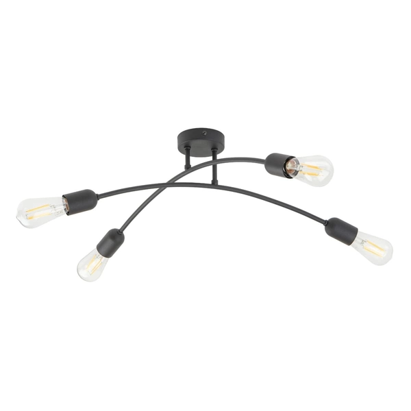 Lampa sufitowa rustykalna Helix 4687 TK Lighting do salonu metalowa czarna