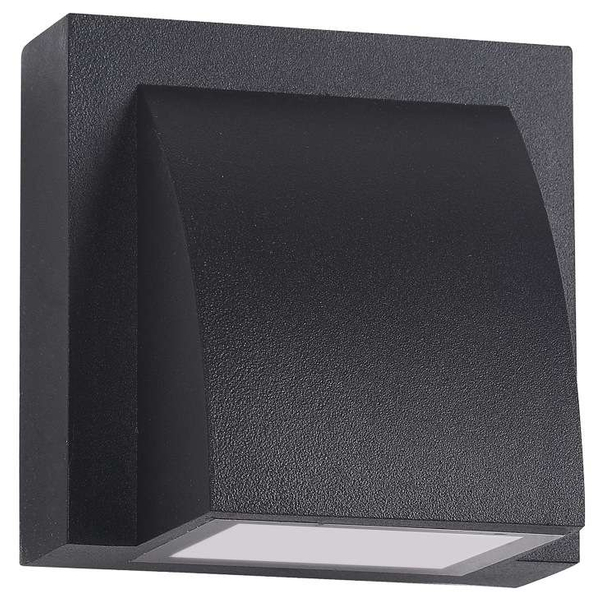 Zewnętrzna LAMPA ścienna EDGAR PL-436B Italux tarasowa OPRAWA elewacyjna LED 3W 3000K outdoor IP54 czarna