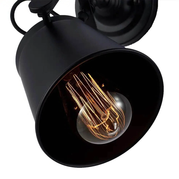 Regulowana lampa ścienna Detroit kinkiet do czytania czarny