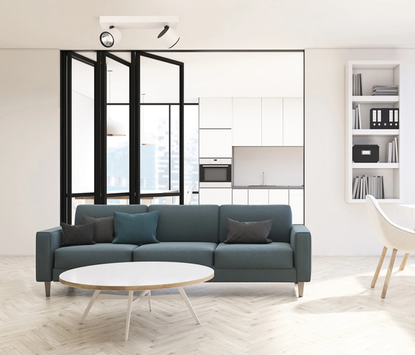 Plafon LAMPA sufitowa BONIVA SPL-2854-2B-WH Italux metalowa OPRAWA regulowane LED 10W 3000K reflektorki na listwie białe czarne