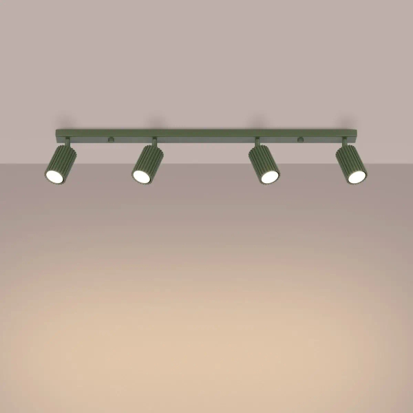 Sufitowa lampa na listwie KARBON  SL.1622 tubki oliwkowe
