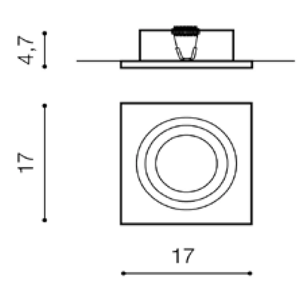 Regulowane oczko wpuszczane Siro AZ0769 Azzardo czarna aluminium