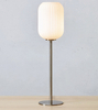 Szklana lampa na stół Cava 108561 Markslojd szklany klosz biały nikiel