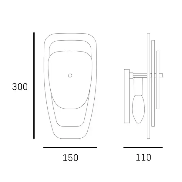 Kinkiet ścienny art deco RICHMOND mosiężny szklany metalowy E14 na korytarz W01514BR