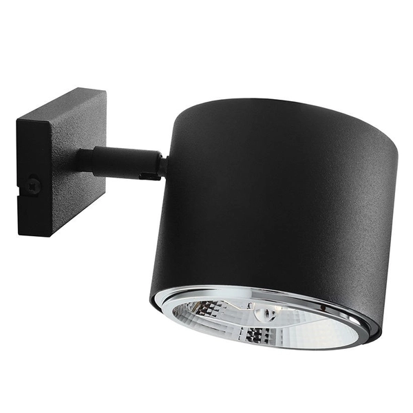 Nowoczesna lampa ścienna Bot 1047C Aldex regulowany kinkiet metalowy czarny