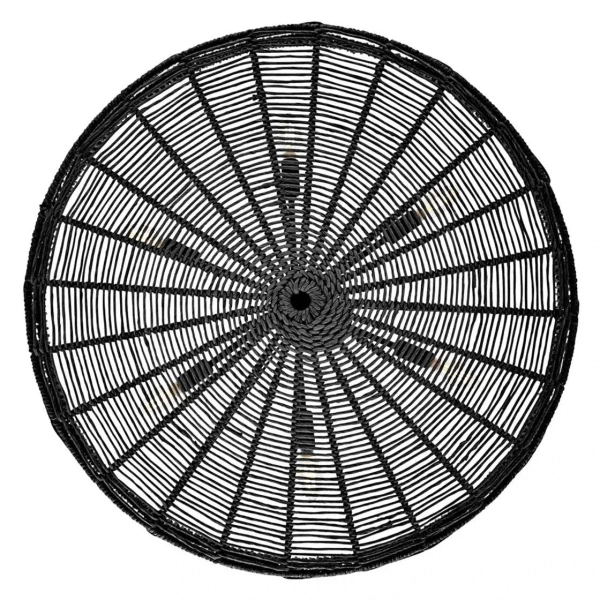 Ażurowa wisząca lampa Ophelia QN-OPHELIA-6P-BK-BK rattan czarny