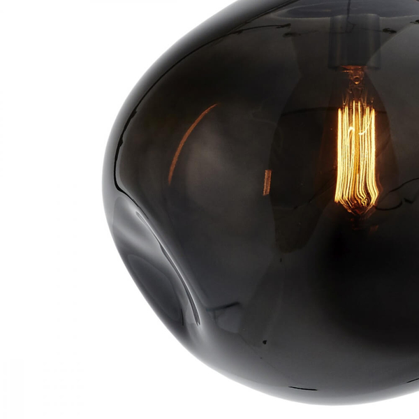 Salonowa lampa wisząca szklana AVIA 11156108 Kaspa loft czarna