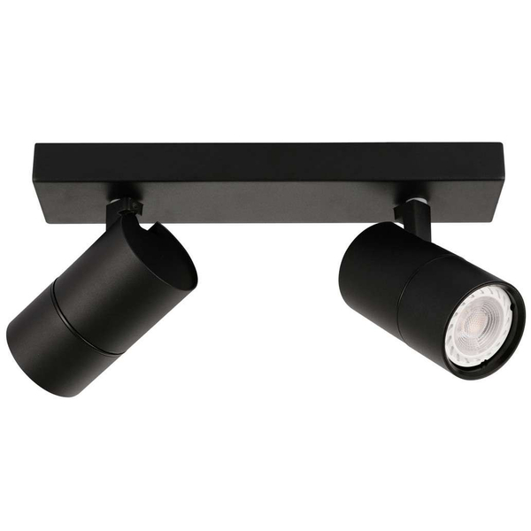 Sufitowa LAMPA plafon LACONI SPL-2813-2B-BL Italux regulowana OPRAWA metalowe reflektorki na listwie czarne