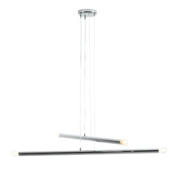 Wisząca lampa metalowa TUBO 1072L4 nad wyspę tuba chrom