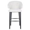 Luksusowe krzesło barowe Indigo S4496 WHITE BOUCLÉ Richmond Interiors bukowe białe