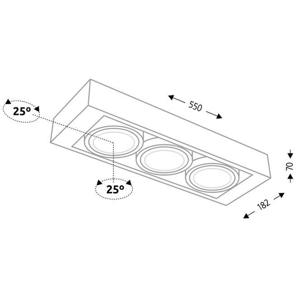 Spot LAMPA sufitowa KOGA 7128 Shilo natynkowy metalowy czarny