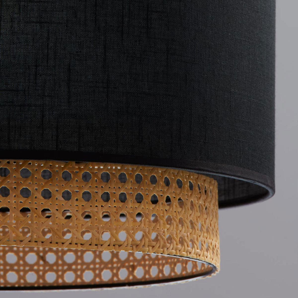 Ażurowa lampa wisząca Boho 6542 TK Lighting ratanowa brązowa czarna