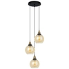 Loftowa LAMPA wisząca CARDENA MDM-4330/3 GD+AMB Italux skandynawska OPRAWA szklany ZWIS kule balls kaskada bursztynowy