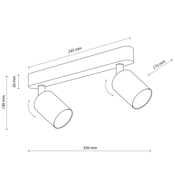 Nasufitowa lampa Livia 10233 podwójna do jadalni tubki różowa