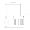 Sypialniana lampa wisząca Corina 03447/03/30 Lucide klosze siatka złota czarna