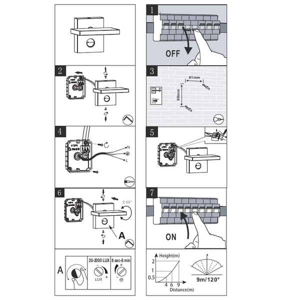 Regulowana LAMPA elewacyjna HORTON 226369142 Trio metalowa OPRAWA ogrodowa LED 8W 3000K outdoor IP54 grafitowy