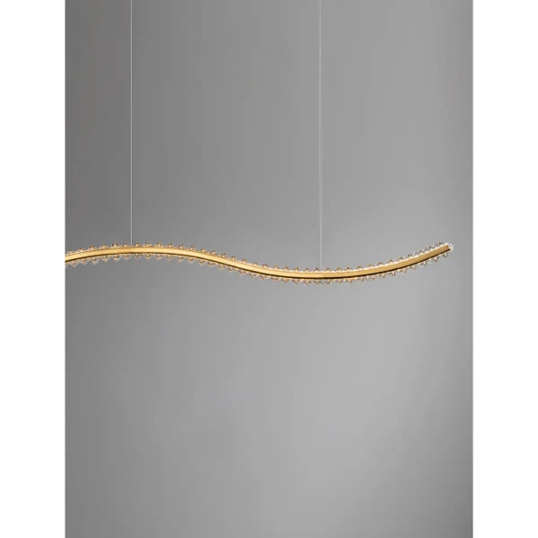 Złota lampa wisząca Bauta stylowy zwis LED 40W 3500K nad stół