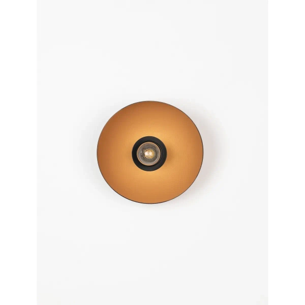 Półokrągła metalowa lampa ścienna VENTORO LE45588 czarny złoty