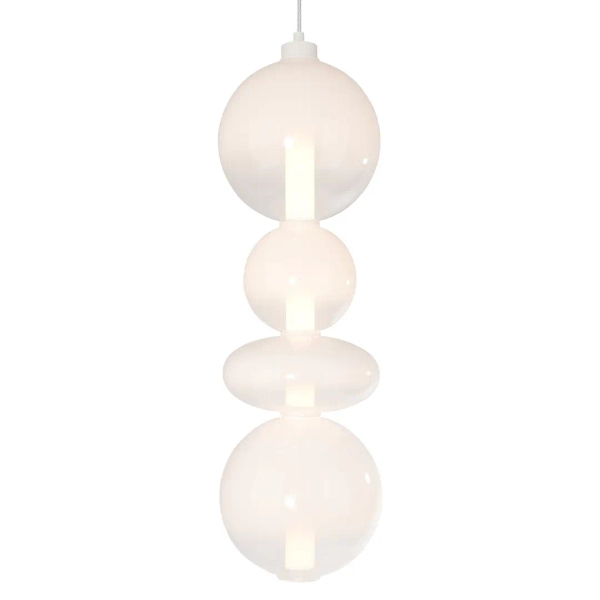 Szklana lampa wisząca DAPHNE ML0863 LED 36W 3000K biała złota