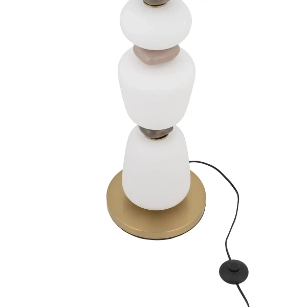 Podłogowa lampa do sypialni CERAMIC 11704 LED 34W 3000K biała szara