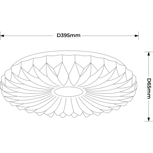 Sypialniany plafon Zivora LP-4890/1C-40 WH LED 23W 4000K biały