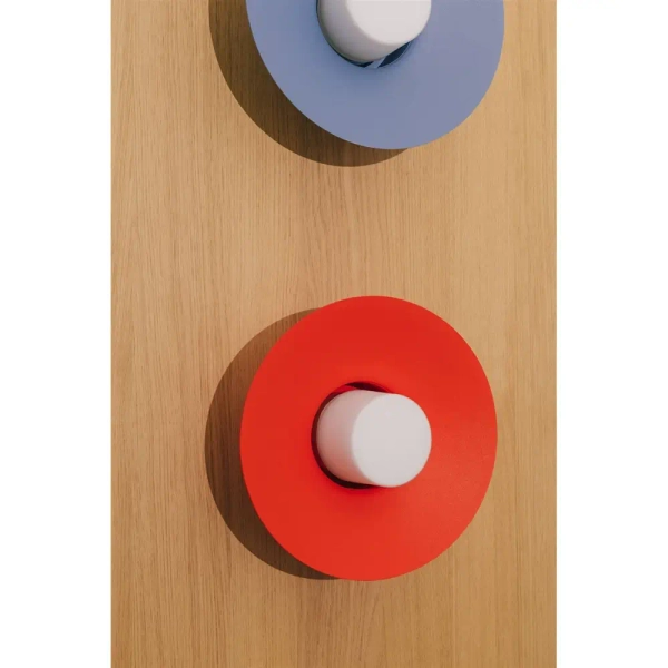 Naścienna minimalistyczna lampa Caponio CPWA112000 czerwono pomarańczowy