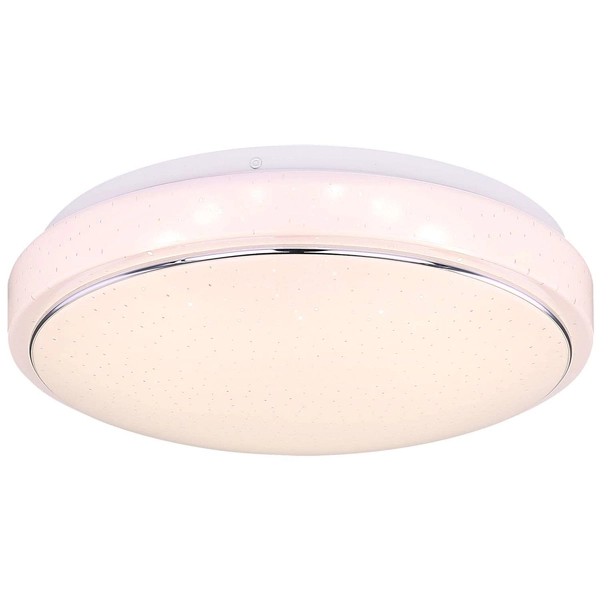 LAMPA sufitowa KALLE 48408-18 Globo okrągła OPRAWA metalowa LED 18W 3000K plafon biały chrom
