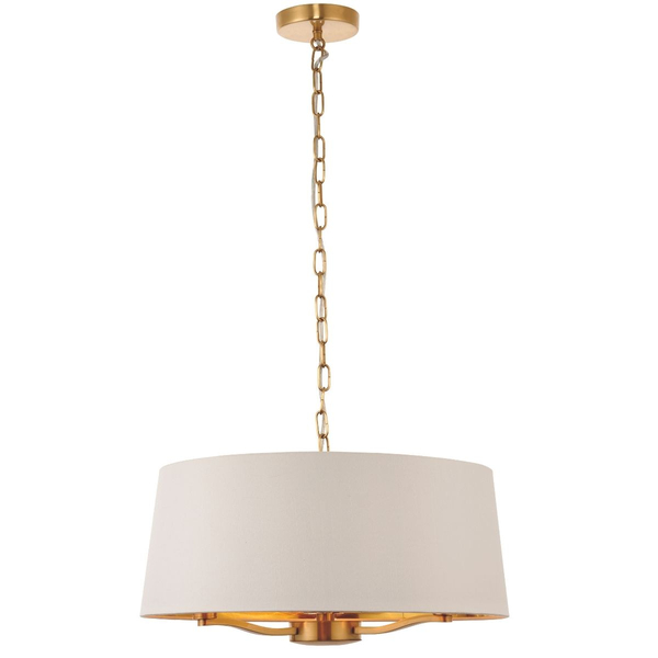 Wisząca lampa Harvey 67667 Endon na łańcuchu do jadalni biały złoty