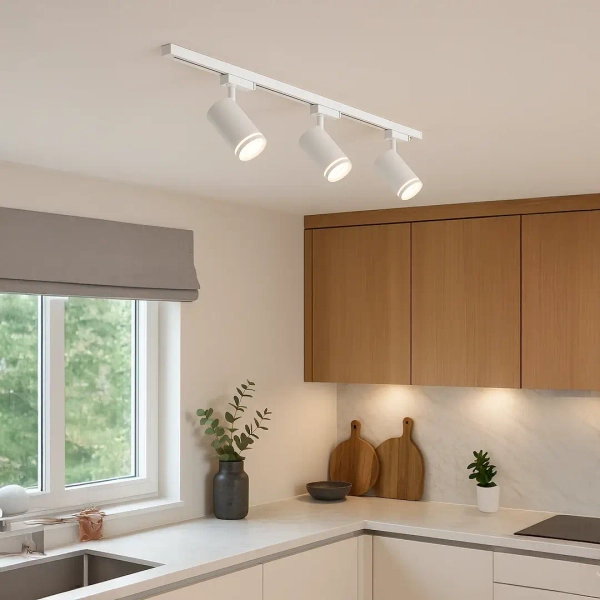 Sufitowa lampa jednofazowa szynowa Pipe Ring Track ML2066 tubka biały